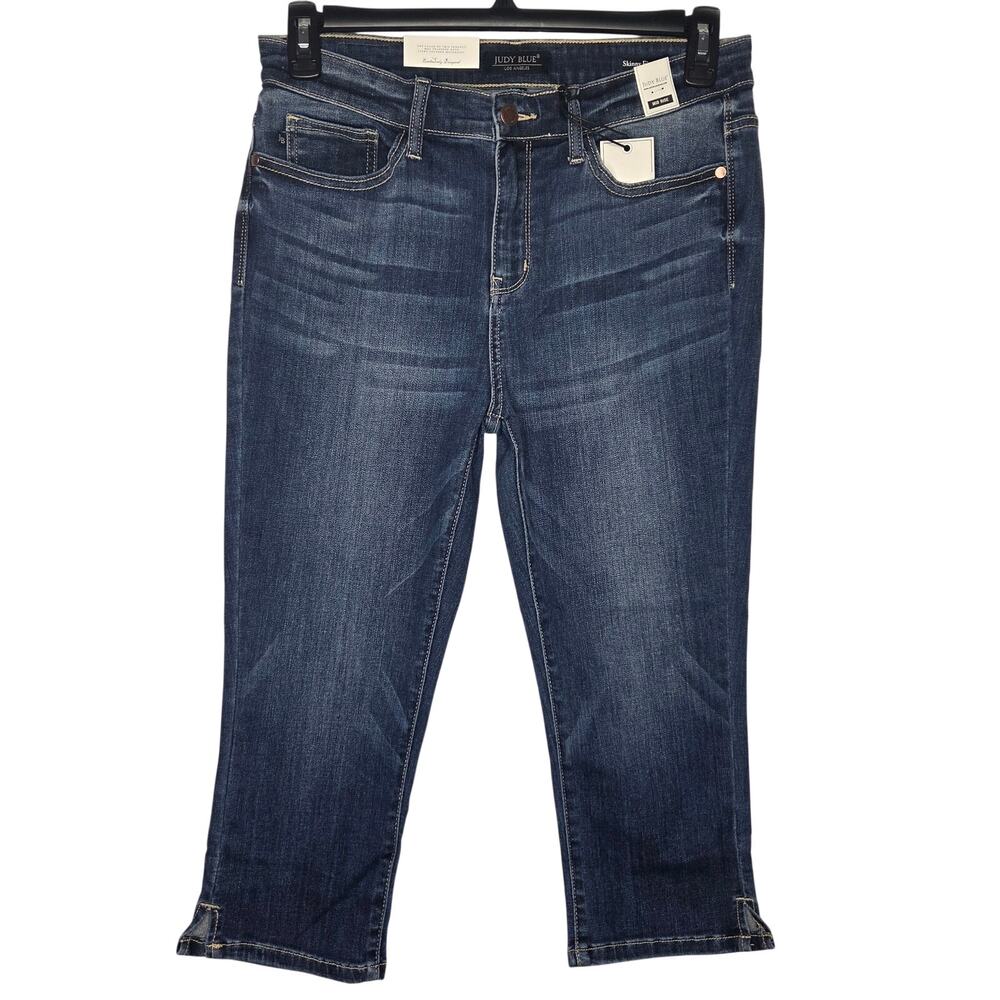 Judy Blue She's So Basic Capri Mid Rise Denim Skinny Fit NWT Size 11/30
